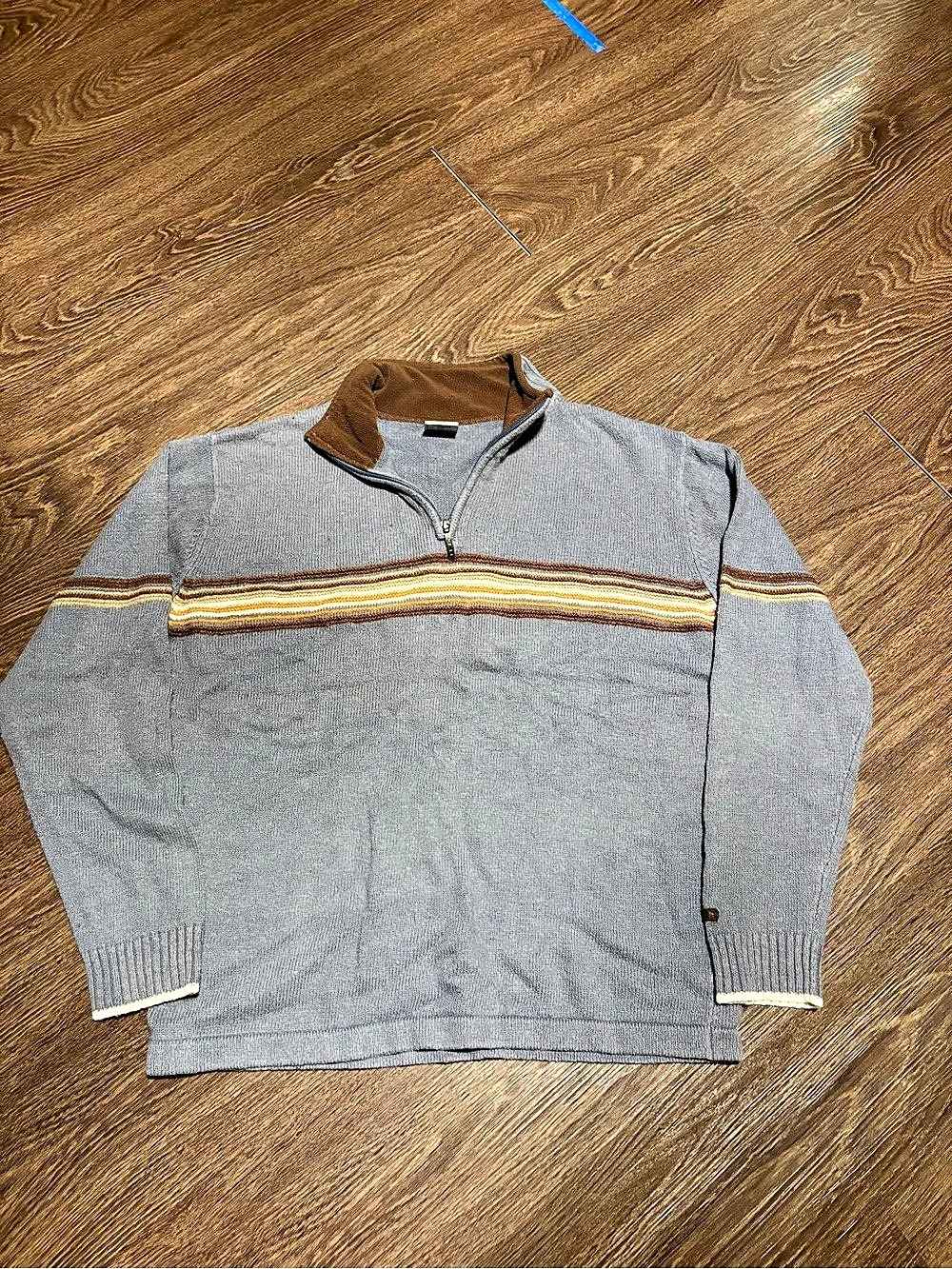 Columbia XCO Men's Striped Zip-Up Sweater Size Medium